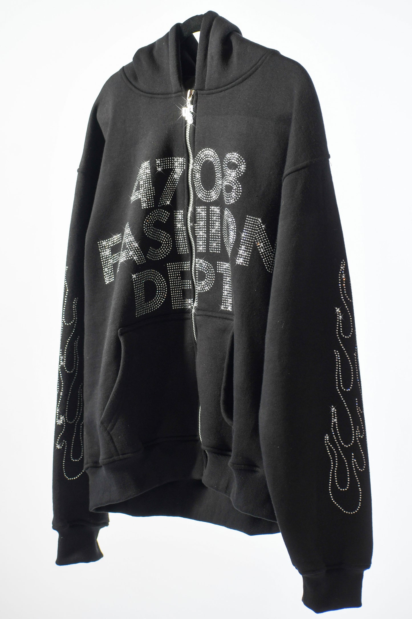 Black Rhinestones Hoodie