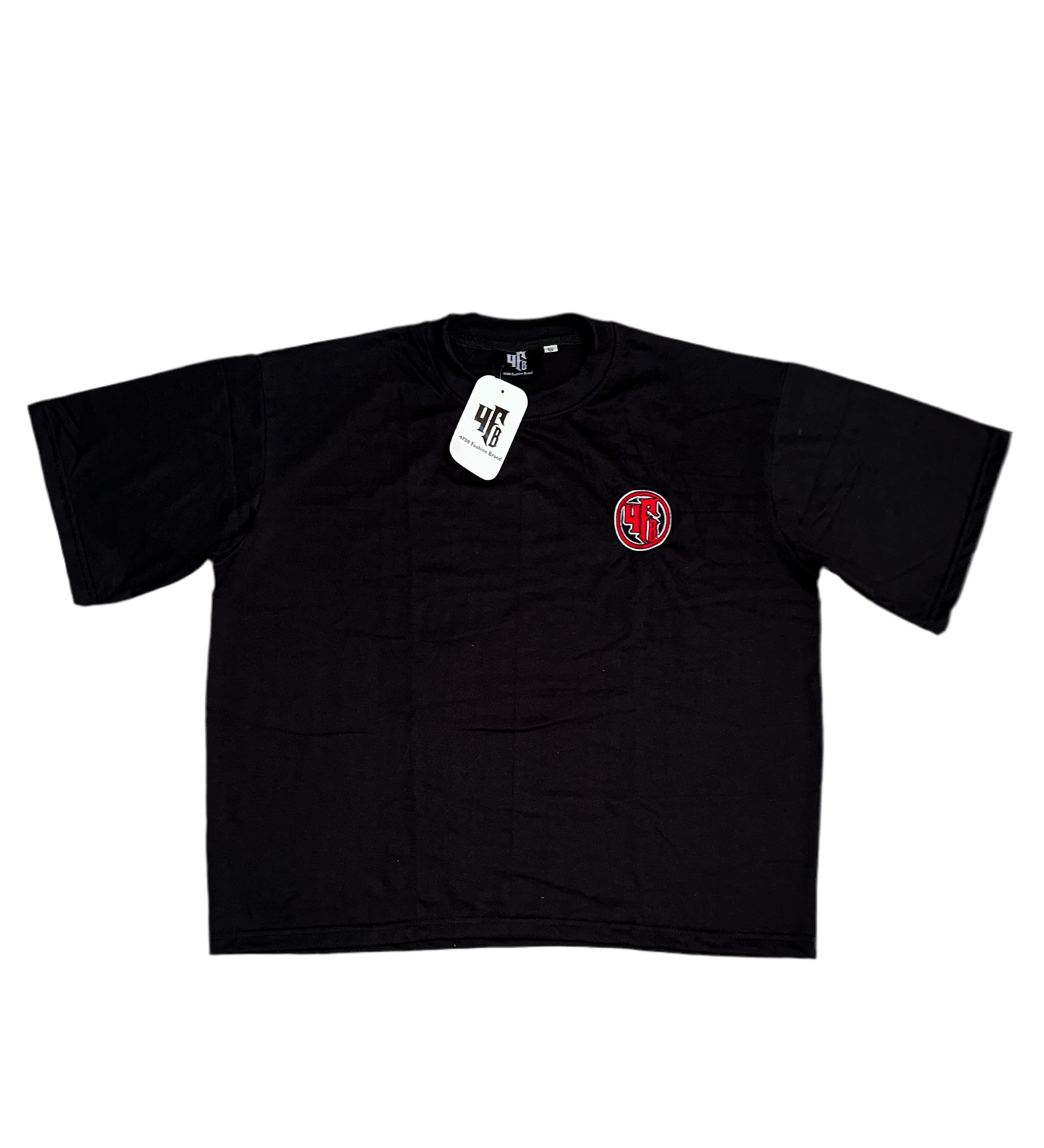 Black 4708 Oversized Logo Tee