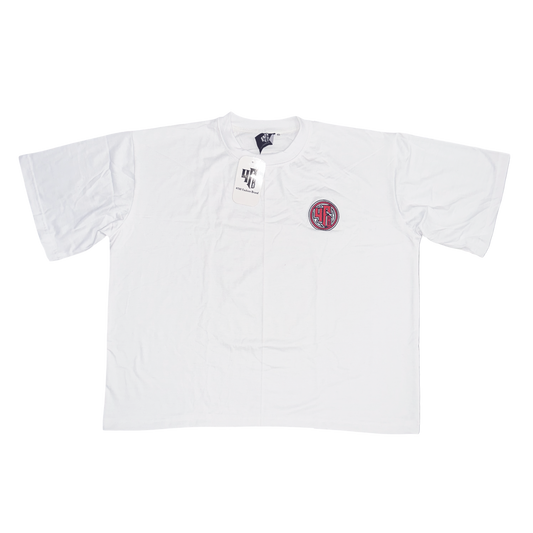 White 4708 Embroidered logo tee