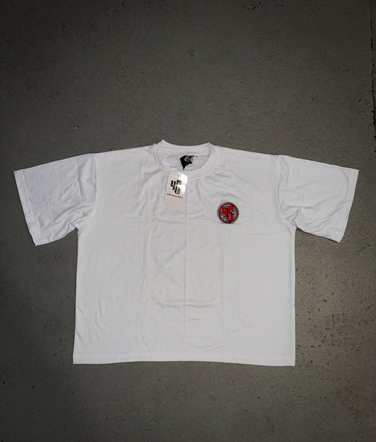 White 4708 Embroidered logo tee