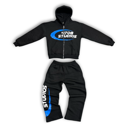 Blk/Blue 4708 Essential Sweatsuit